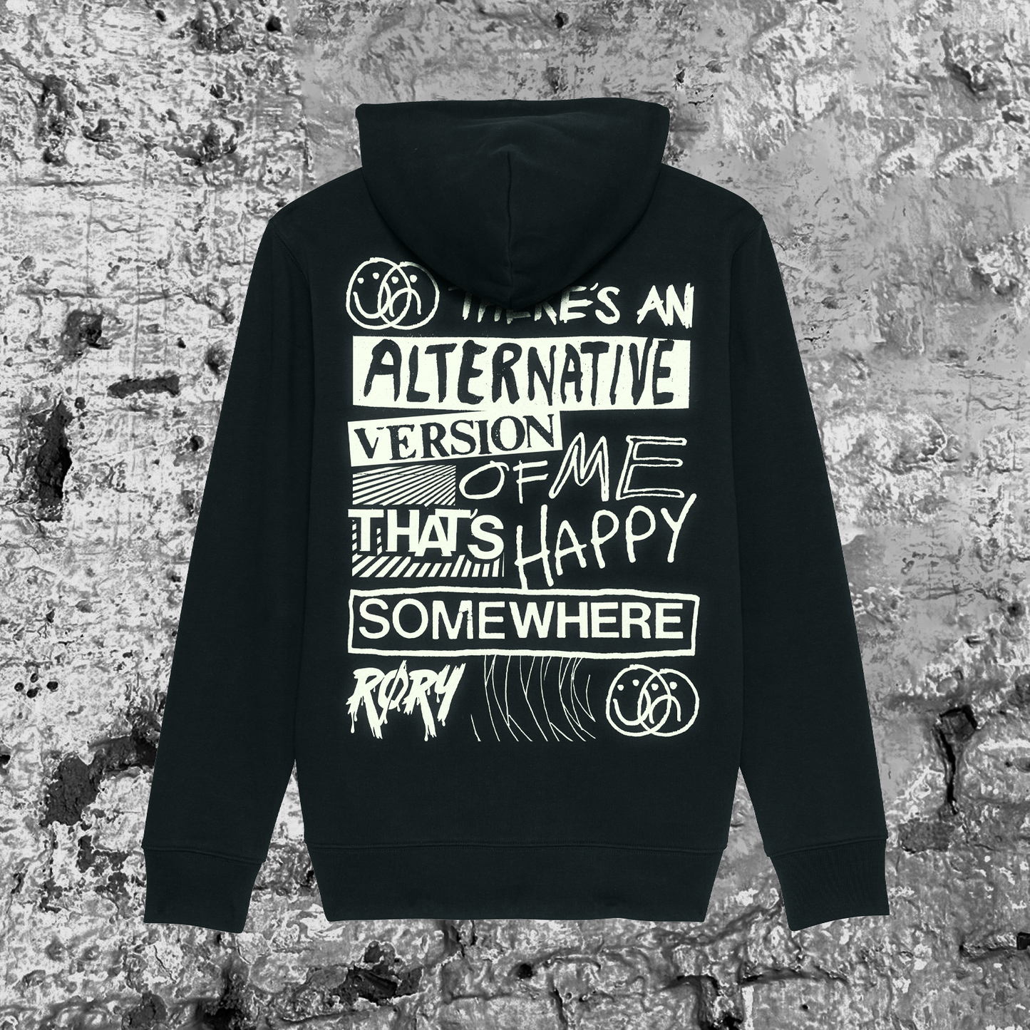 HAPPY SOMEWHERE ZIP HOODIE