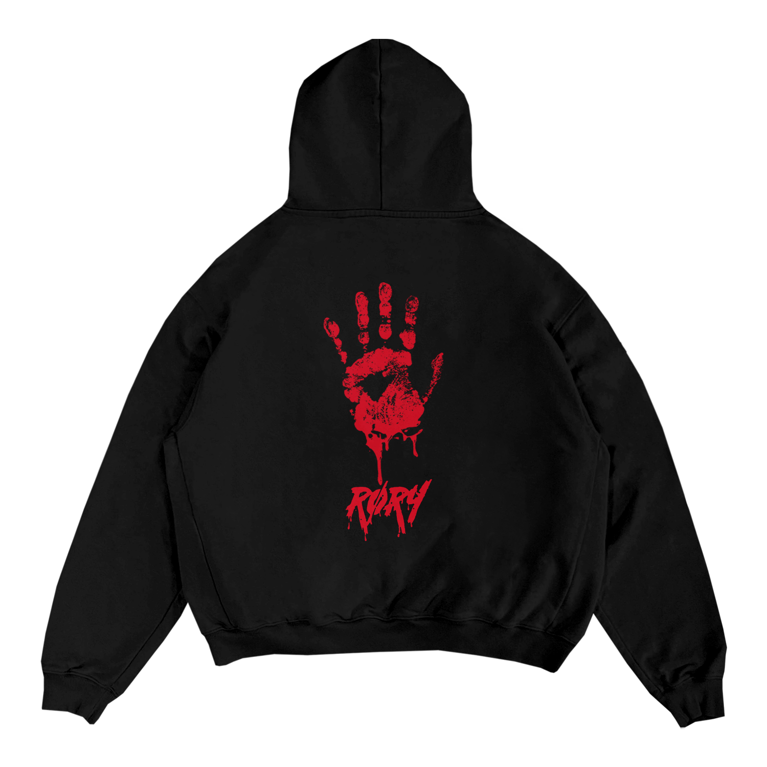 HANDPRINT ZIP HOODIE (BLACK)