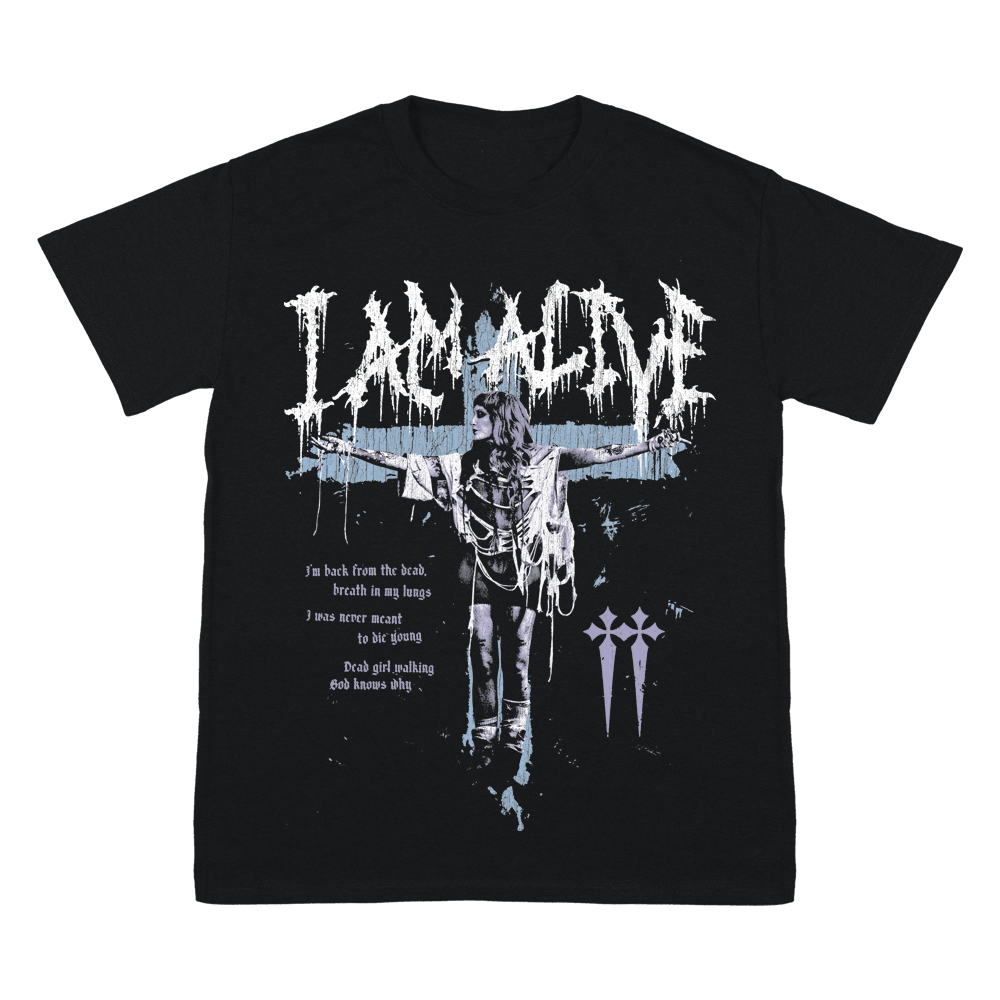 CRUCIFIX TEE- BLACK