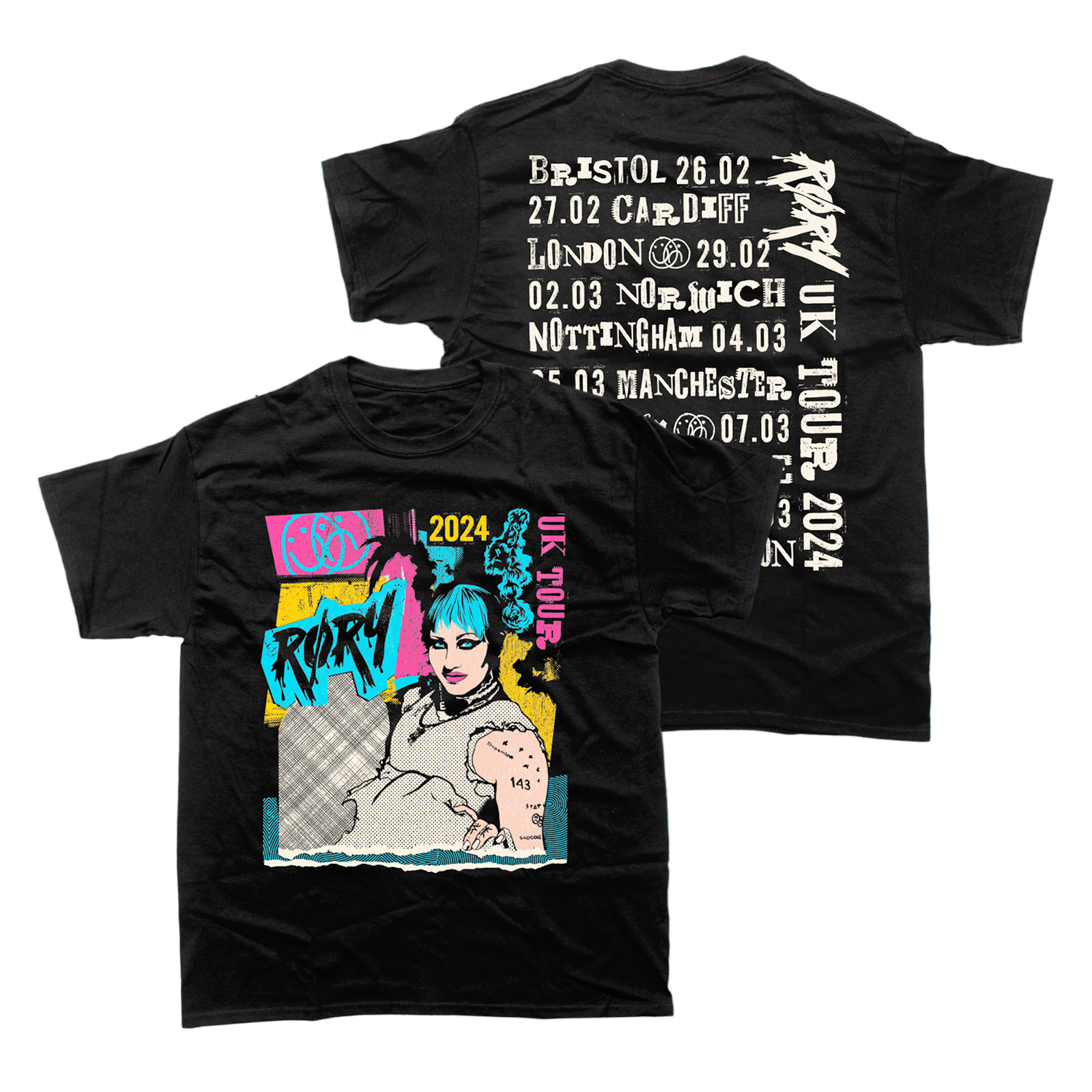 2024 UK TOUR T-SHIRT (BLACK)