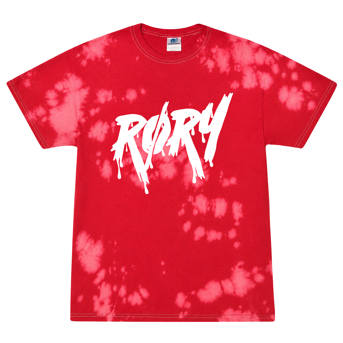 RORY BLEACH OUT LOGO TEE - RED