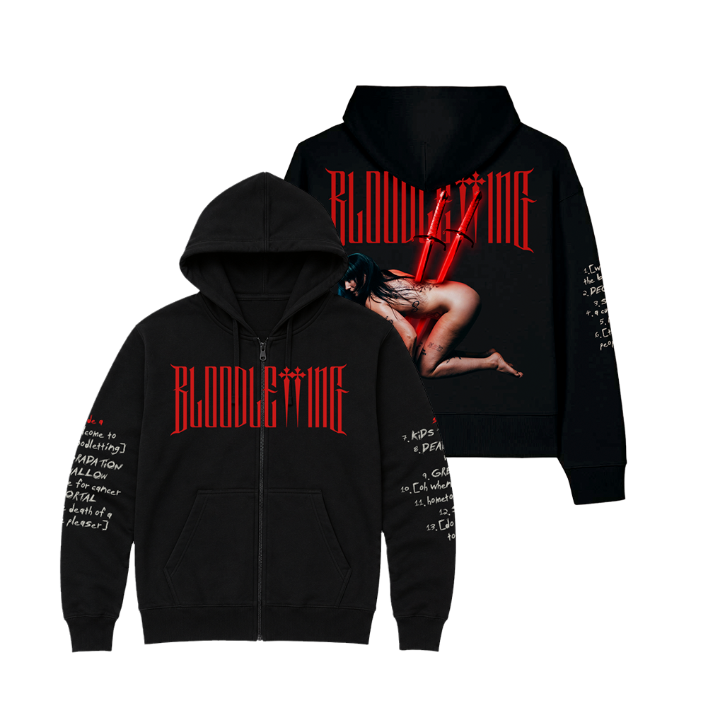 BLOODLETTING ZIP HOODIE (BLACK)