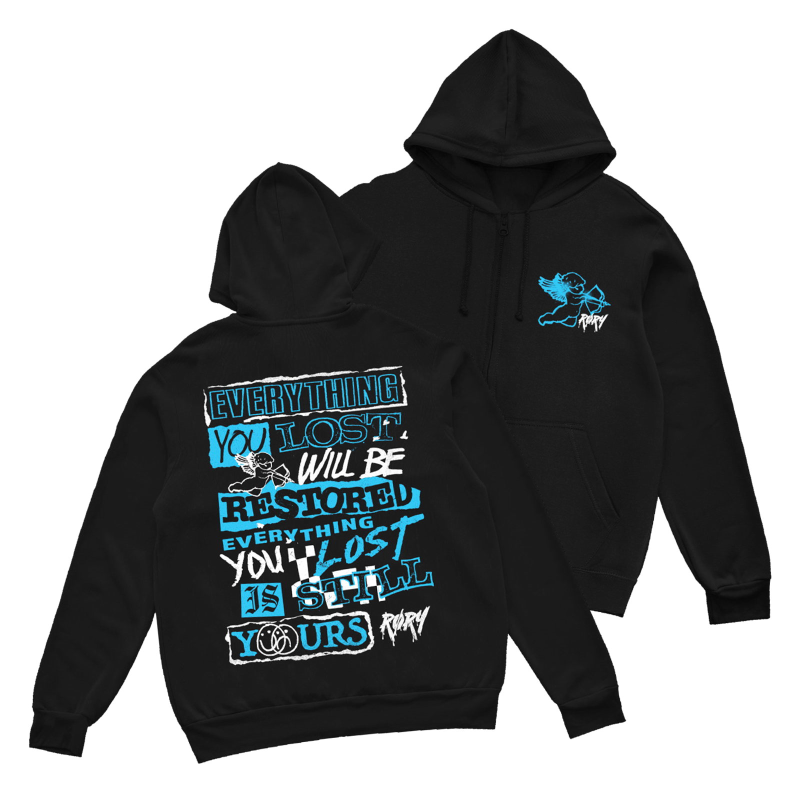 EVERYTHING YOU LOST ZIP HOODIE (BLACK)