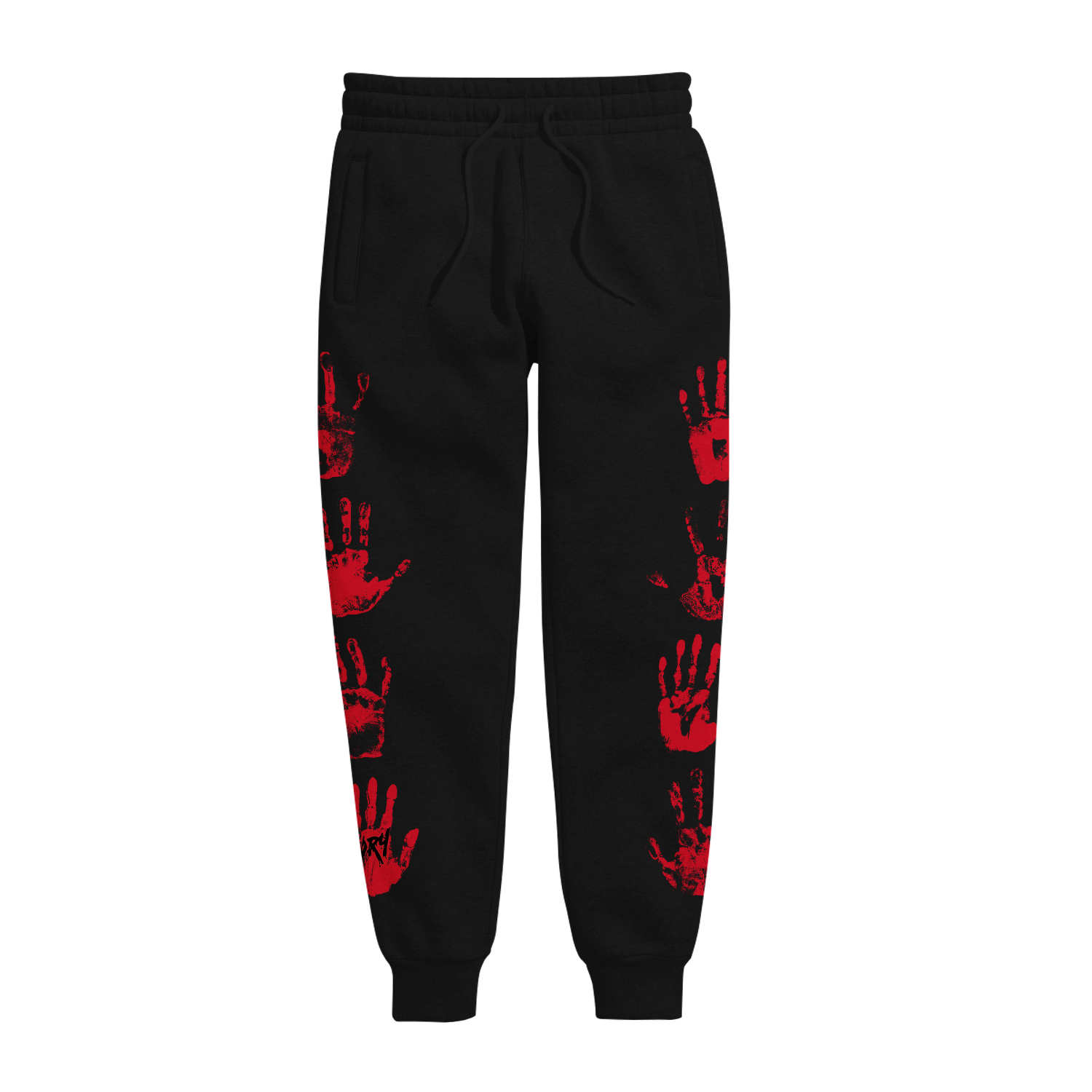 HANDPRINT SWEATPANTS (BLACK)